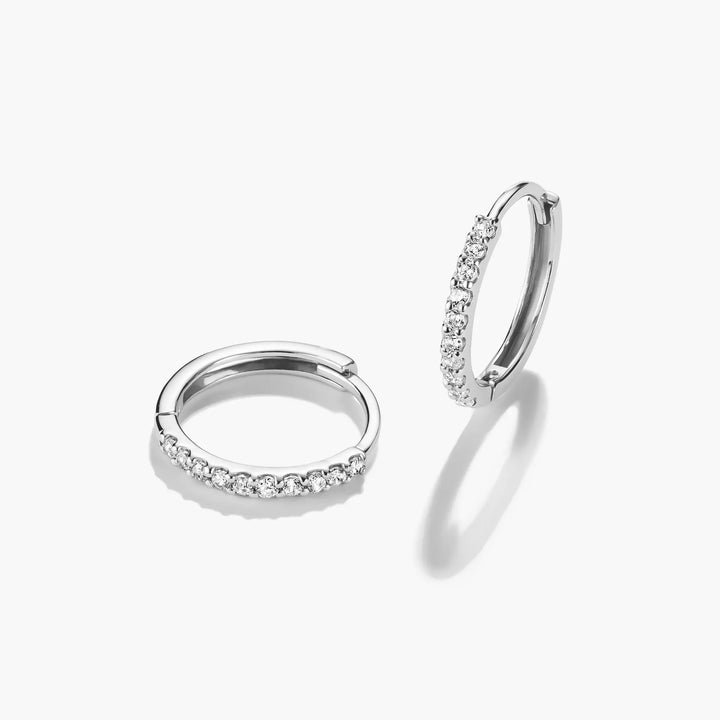 Thomas Sabo Silver Pave Row Hoop Earrings