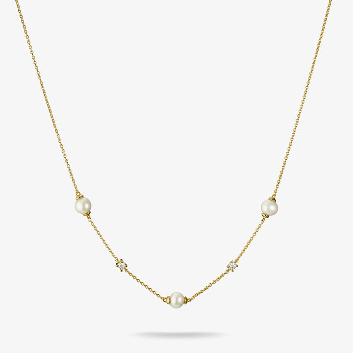 Thomas Sabo Gold Chain with Pearls and White Zirconia