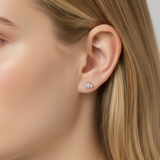 Ola Silver Honey Bee Stud Earrings