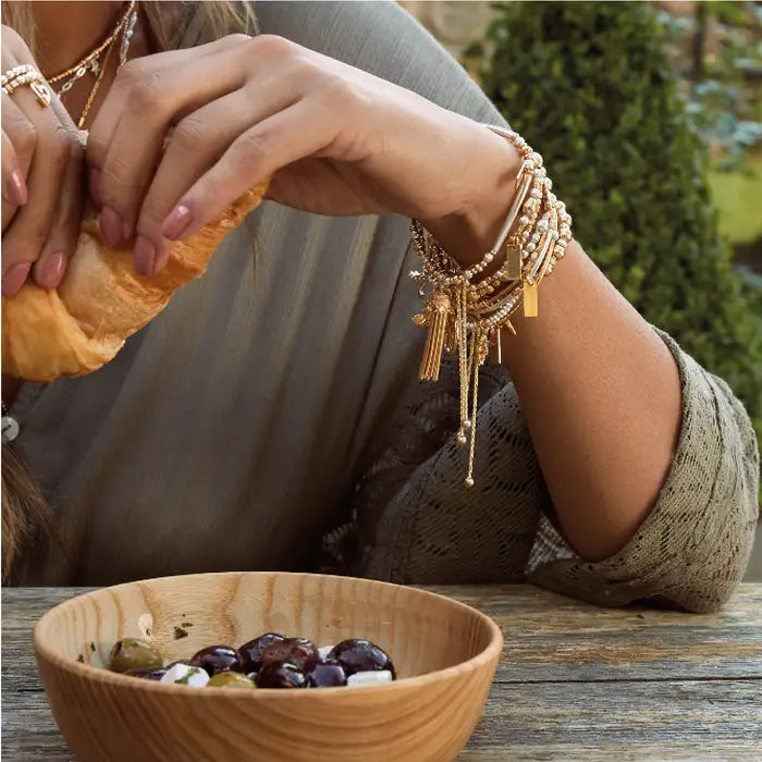 ChloBo Gold and Silver True Love Tassel Bracelet