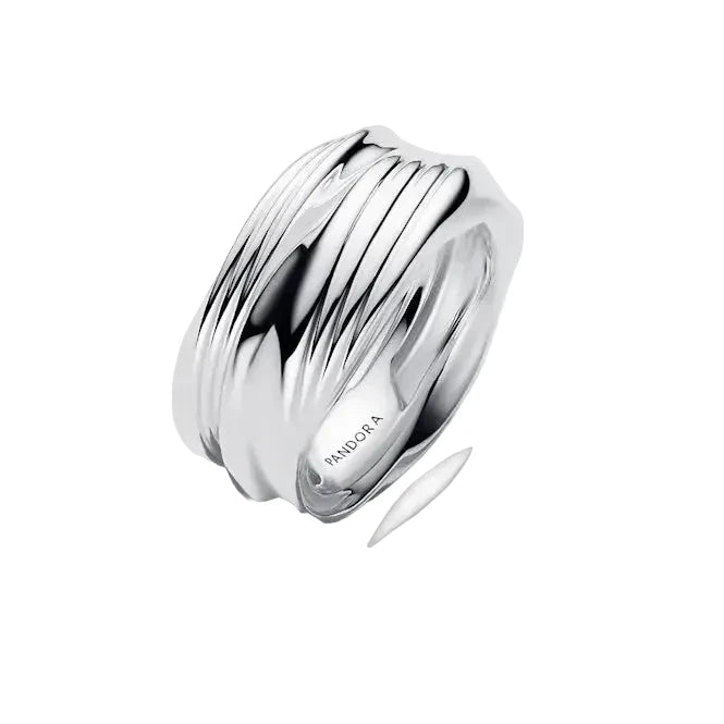 Pandora Silver Twisted Double Ring