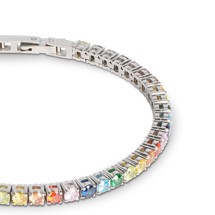 Coeur De Lion Silver Multicolour Tennis Bracelet