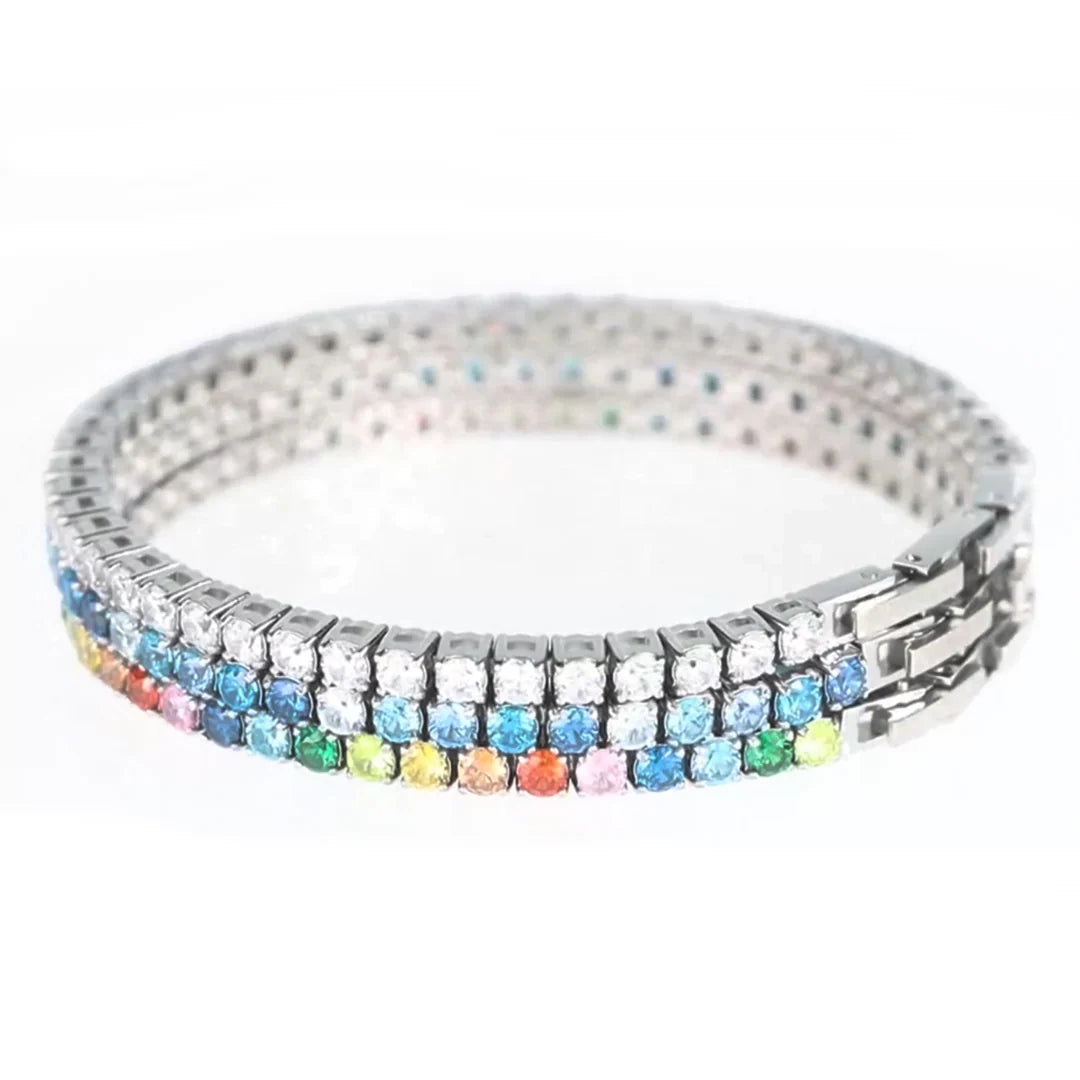Coeur De Lion Silver Multicolour Tennis Bracelet