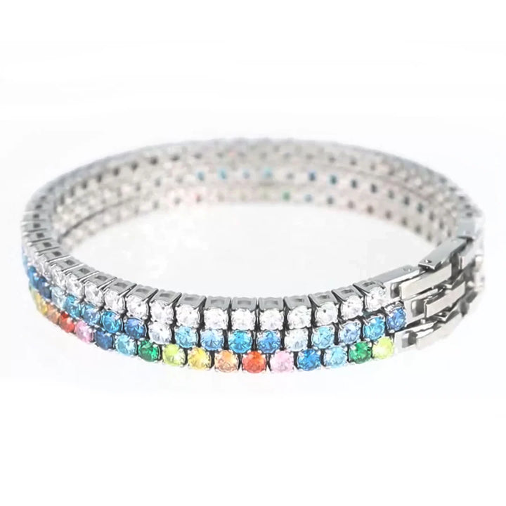 Coeur De Lion Silver Multicolour Tennis Bracelet