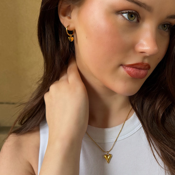 Mococo  Gold Heart Necklace