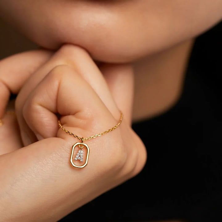 PDPAOLA Gold Mini Letter Initial A-Z Necklaces