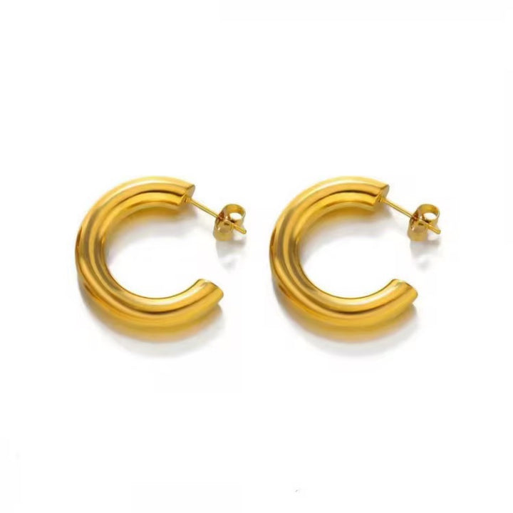 Mococo Gold Bold Hoop Earrings