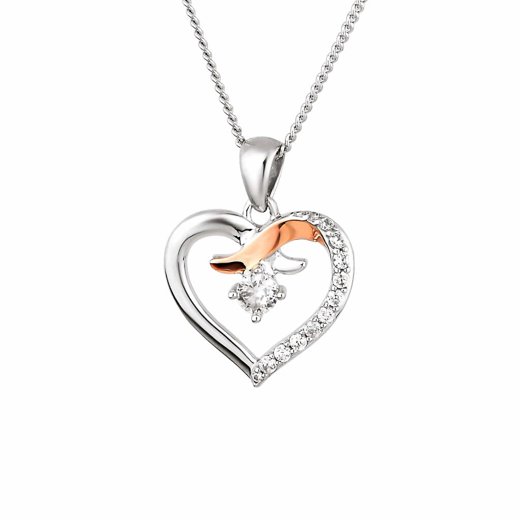 Kiss Heart Pendant Necklace
