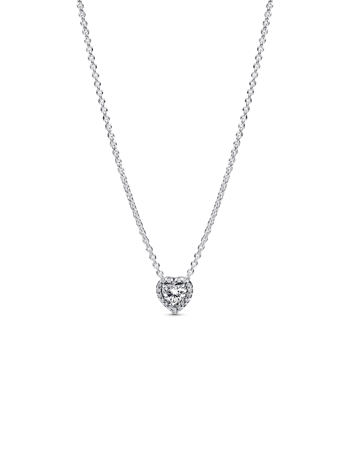 Pandora Silver Elevated Heart Necklace