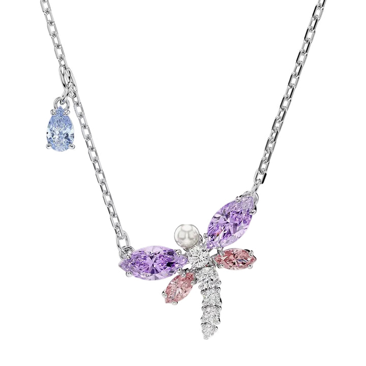 Swarovski Ariana Grande Dragonfly Pendant Multicoloured Rhodium Plated