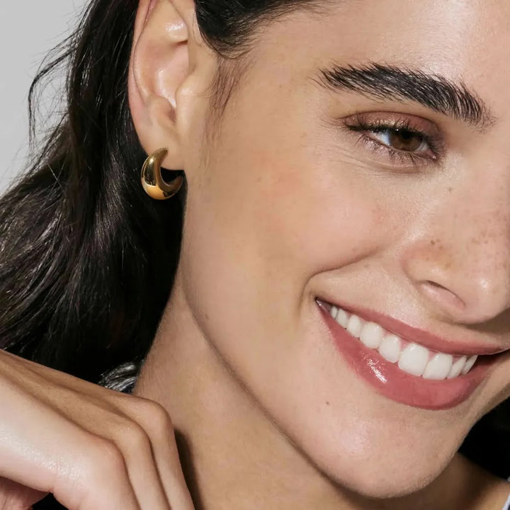 Nomination Yellow Gold Ecclettica Medium Moon Earrings