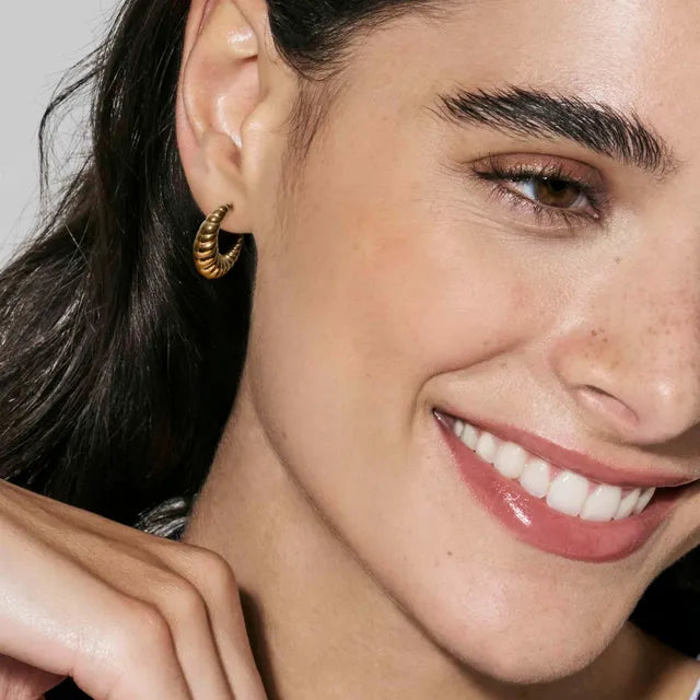Nomination Yellow Gold Ecclettica Croissant Earrings