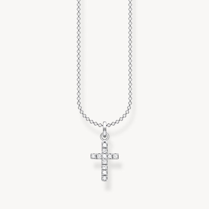 Thomas Sabo Silver Pavé Cross Necklace