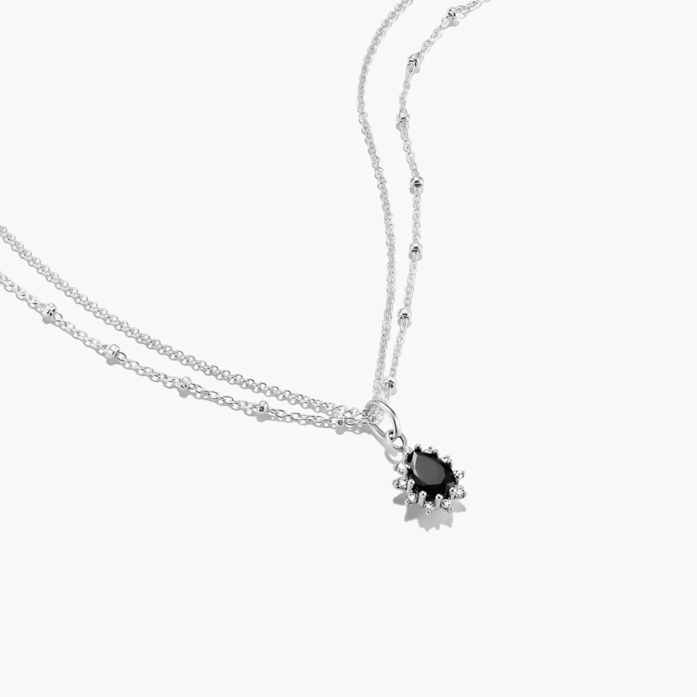 THOMAS SABO True Romance Silver Necklace Black Stone