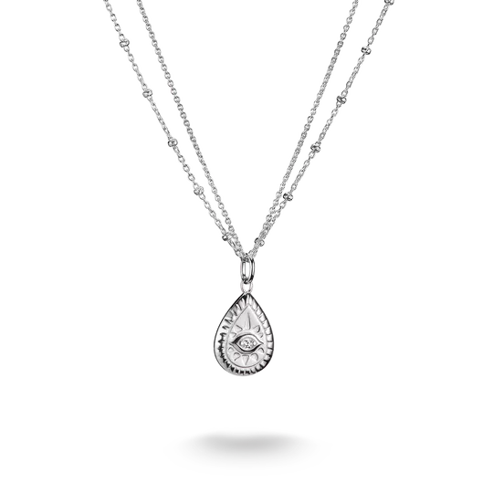 Thomas Sabo Silver Silver Eye Double Necklace with Zirconia Elyndra - MococoThomas SaboKE2333-051-14-L45VNecklaces