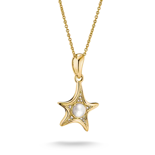 Thomas Sabo Gold Chain Starfish with Mother-of-pearl - MococoThomas SaboKE2382-M01-14-L55VNecklaces