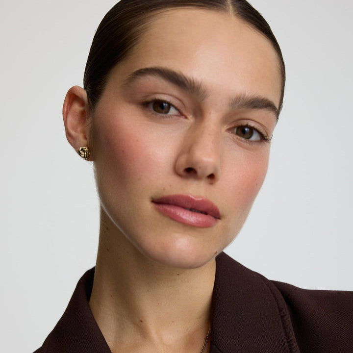D.Louise Knots Stud Earrings Gold - Mococo