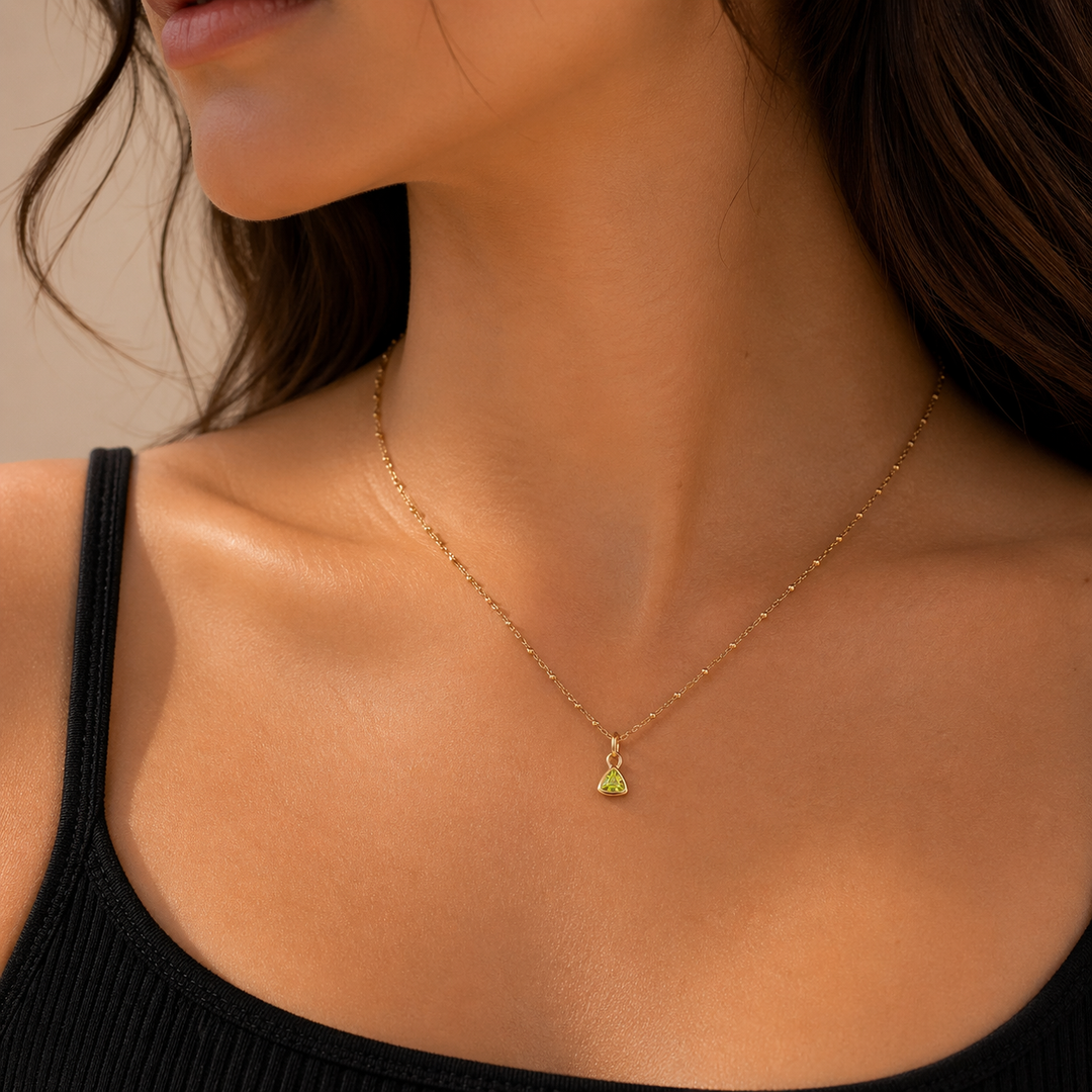 Mococo Gold Birthstone Necklace