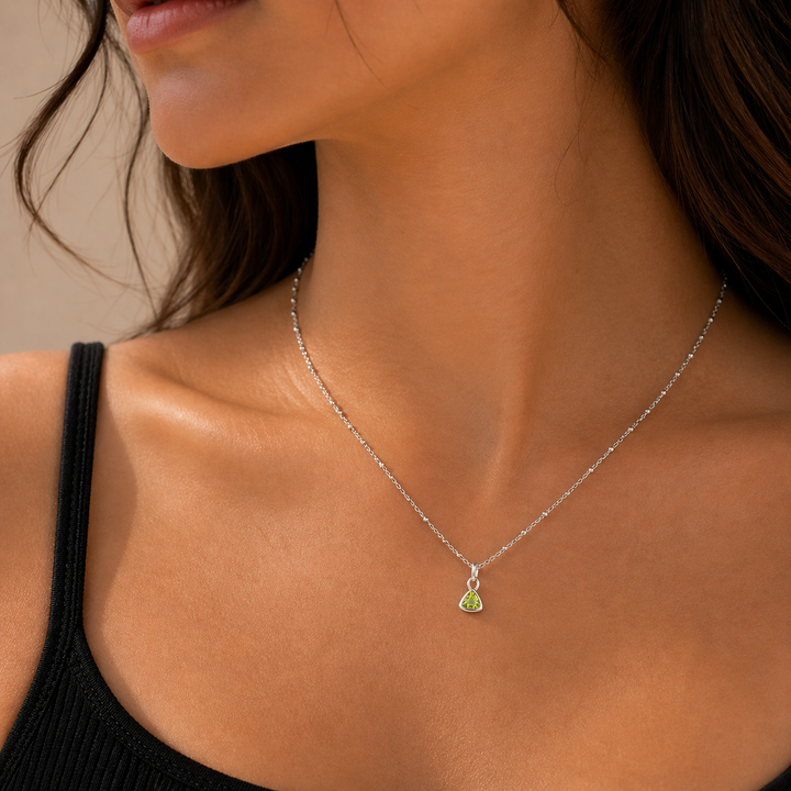 Mococo Silver Birthstone Necklace