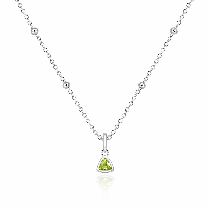 Mococo Silver Birthstone Necklace