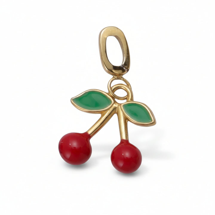 Mococo Gold Cute Cherries Clip-On Charm