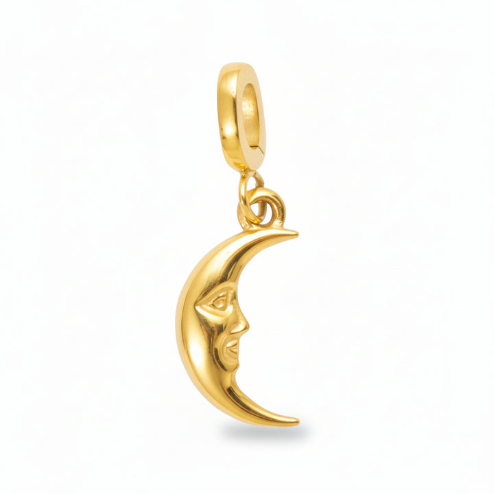 Mococo Gold Man In The Moon Clip-On Charm
