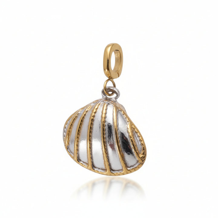Mococo Mixed Metal Beaded Shell Clip-On Charm