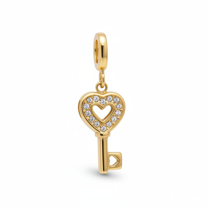 Mococo Gold Key To My Heart Clip-On Charm