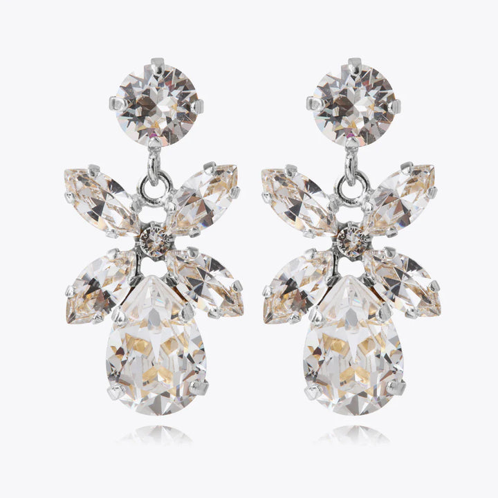 Caroline Svedbom Silver Mini Dione Crystal Earrings