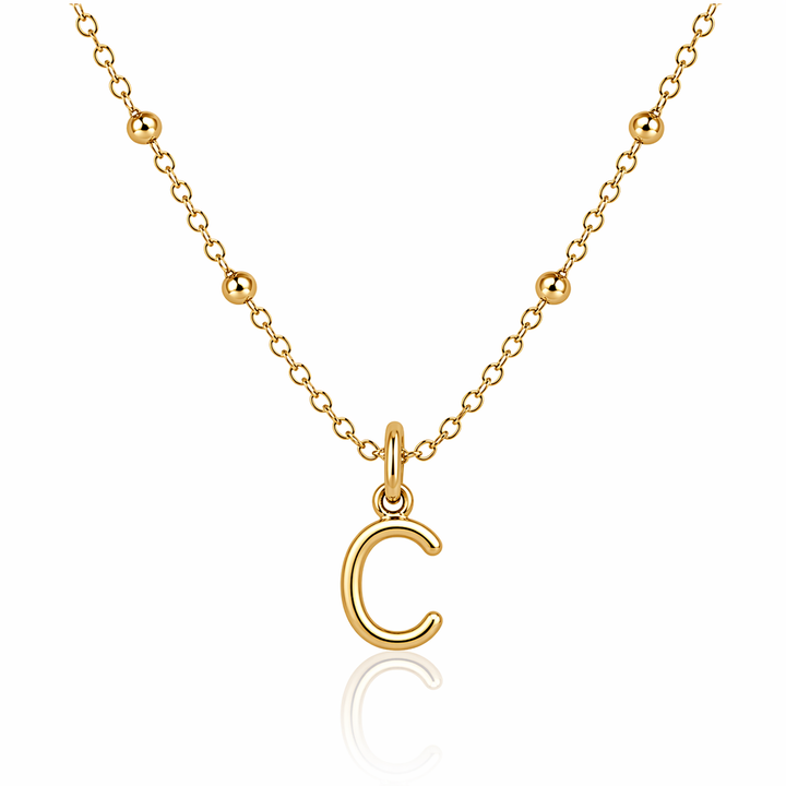 Mococo Gold Initial Necklace