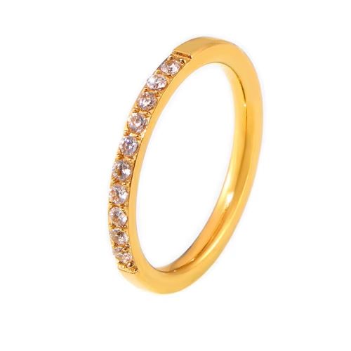 Mococo Gold Sparkle CZ Stacking Ring