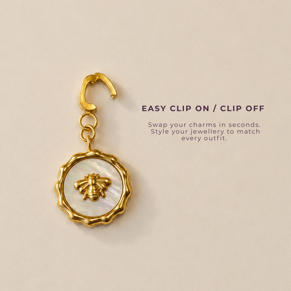 Mococo Gold Charm Paperclip Chain Necklace