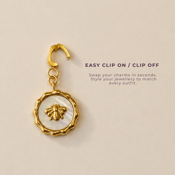 Mococo Gold Charm Paperclip Chain Necklace