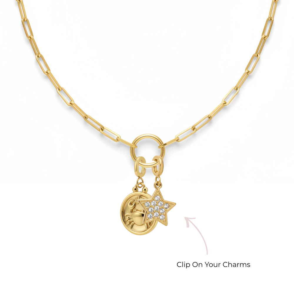 Mococo Gold Charm Carrier Necklace