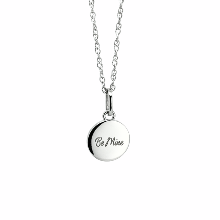 Mococo Personalised Silver Engraved Circle Necklace