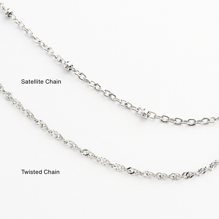 Mococo Personalised Silver Engraved Heart Necklace