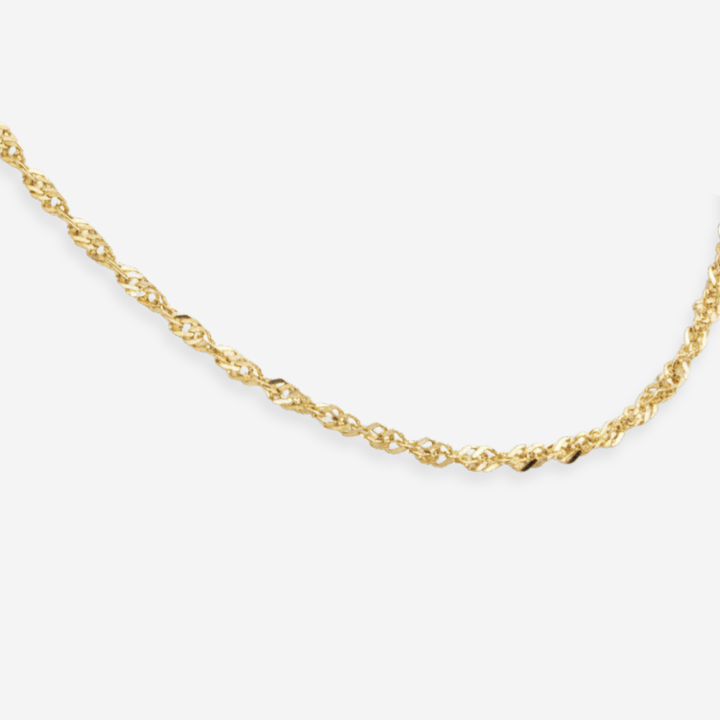 Mococo Gold Twisted Chain Necklace