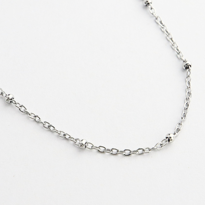 Mococo Personalised Silver Satellite Chain Necklace