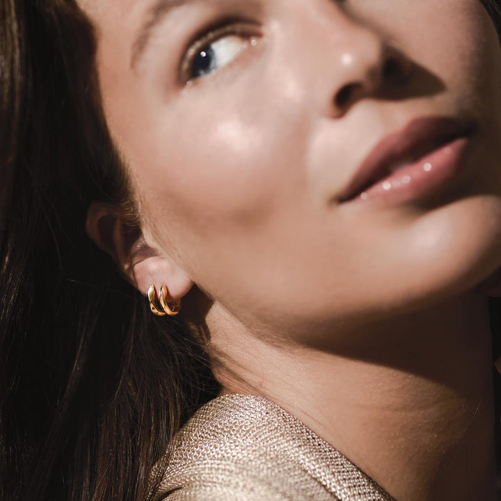Kit Heath Gold Glint Geo Hoop Earrings