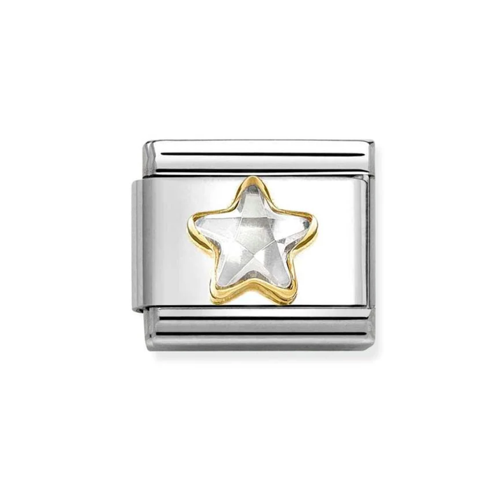 Nomination Classic Gold CZ Star Charm