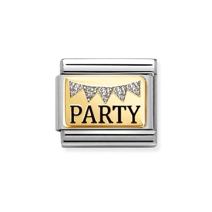 Nomination Classic Gold Glitter Party Charm