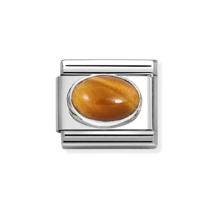 Nomination Classic Silver Tiger Eye Charm