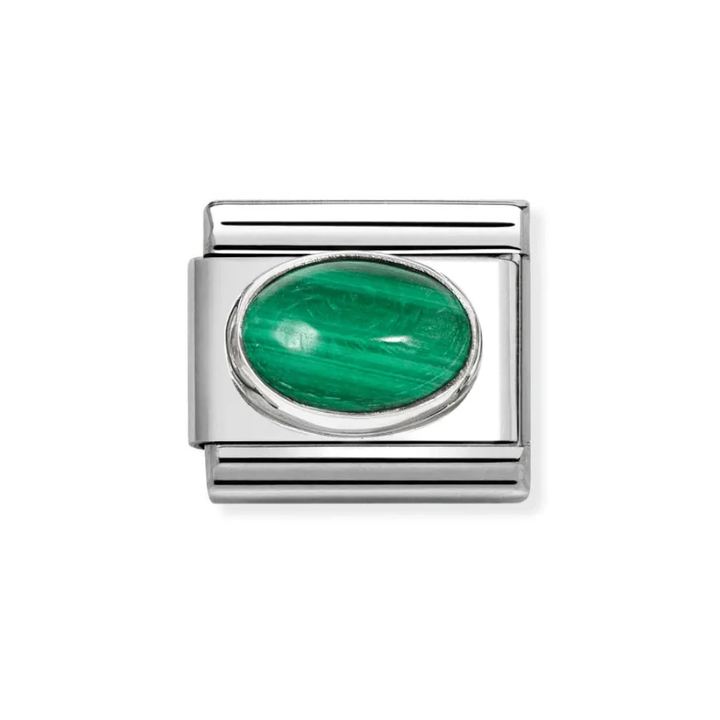 Nomination Classic Silver Malachite Charm