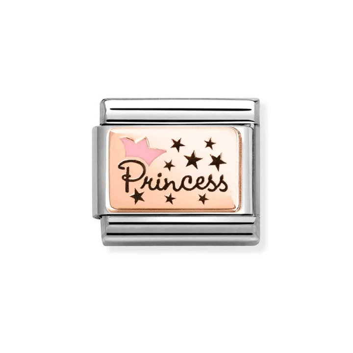 Nomination Classic Rose Gold Pink Princess Crown Charm