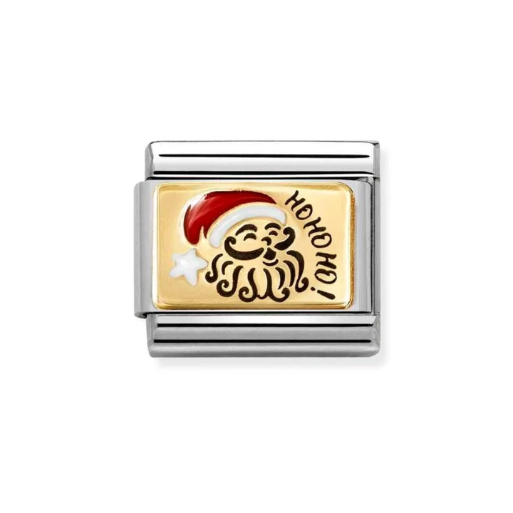 Nomination Classic Gold HoHoHo Santa Claus Charm