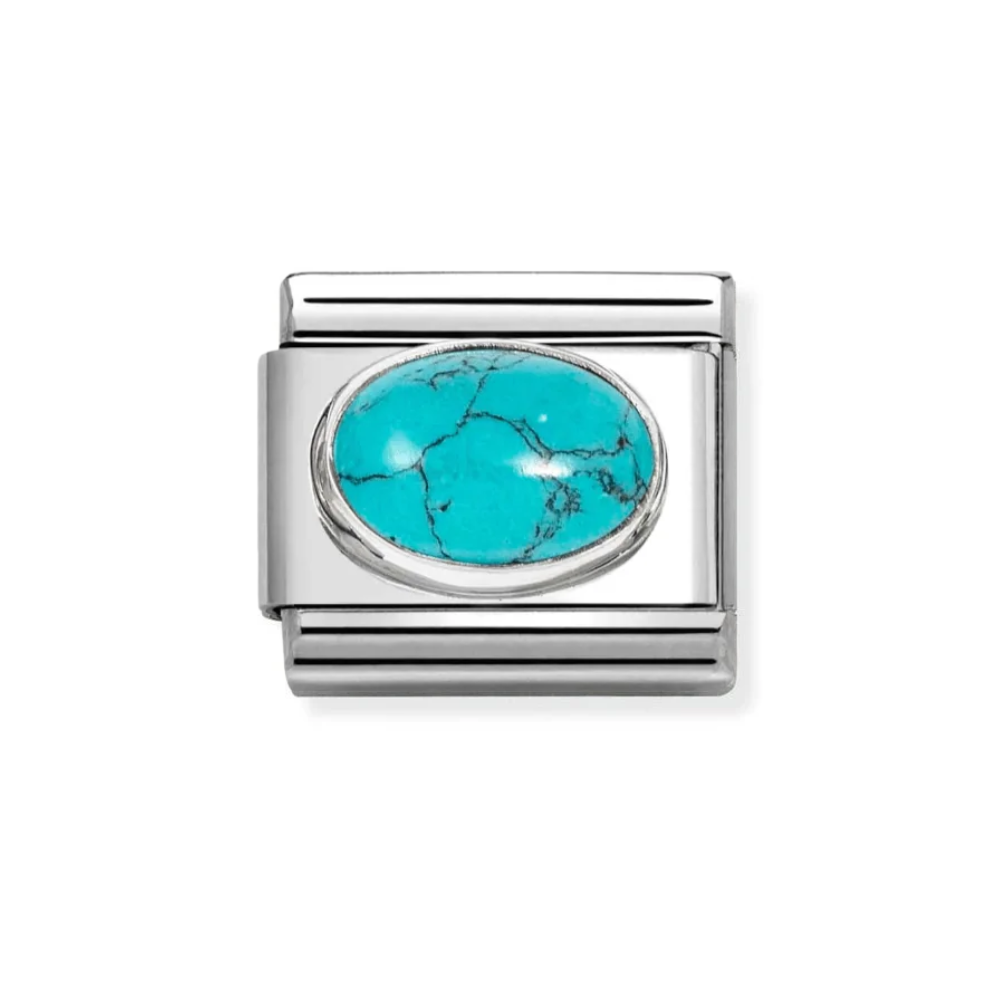 Nomination Classic Silver Vein Turquoise Charm