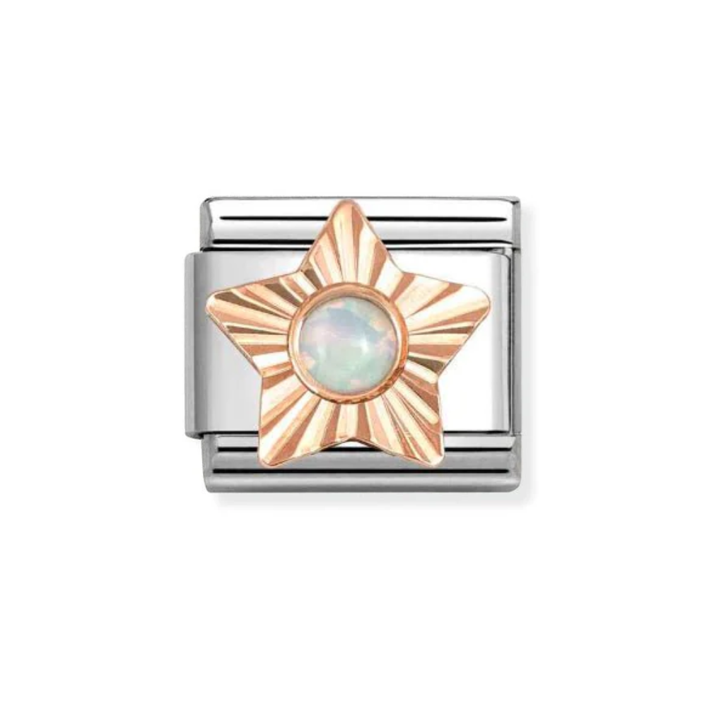Nomination Rose Gold Opal Star Charm