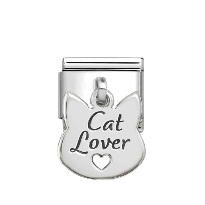 Nomination Silver Engraved  Classic  Cat Lover Face Charm