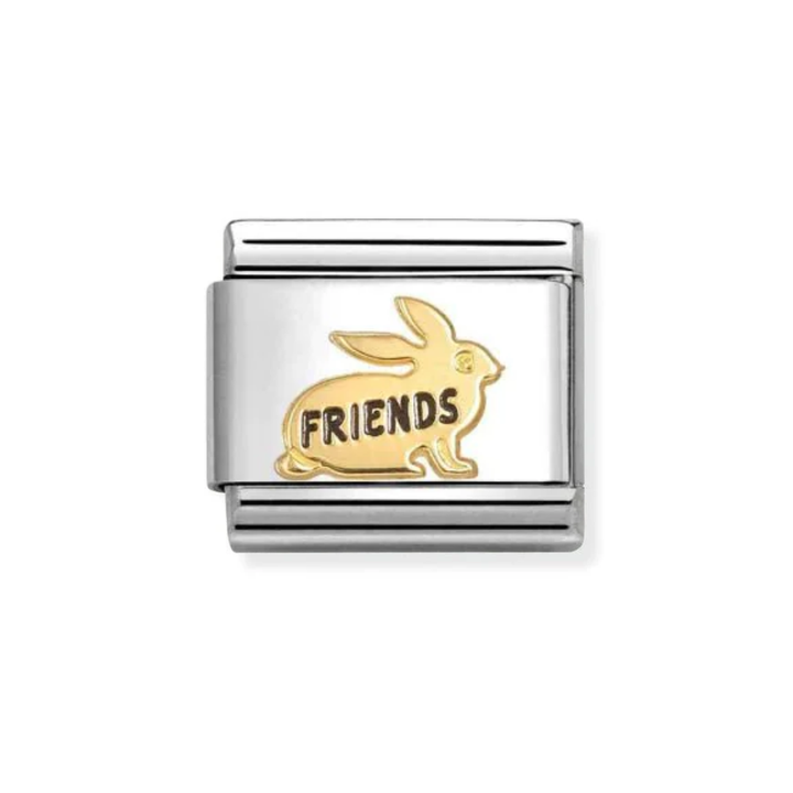 Nomination Gold  Classic Symbols , Enamel and Friends Rabbit Charm
