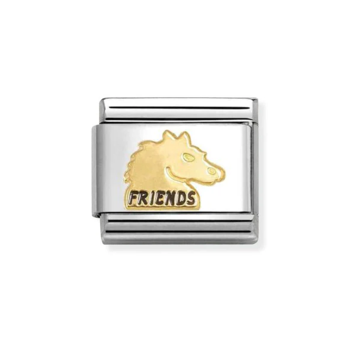 Nomination Gold  Classic Symbols , Enamel and Friends Horse Charm
